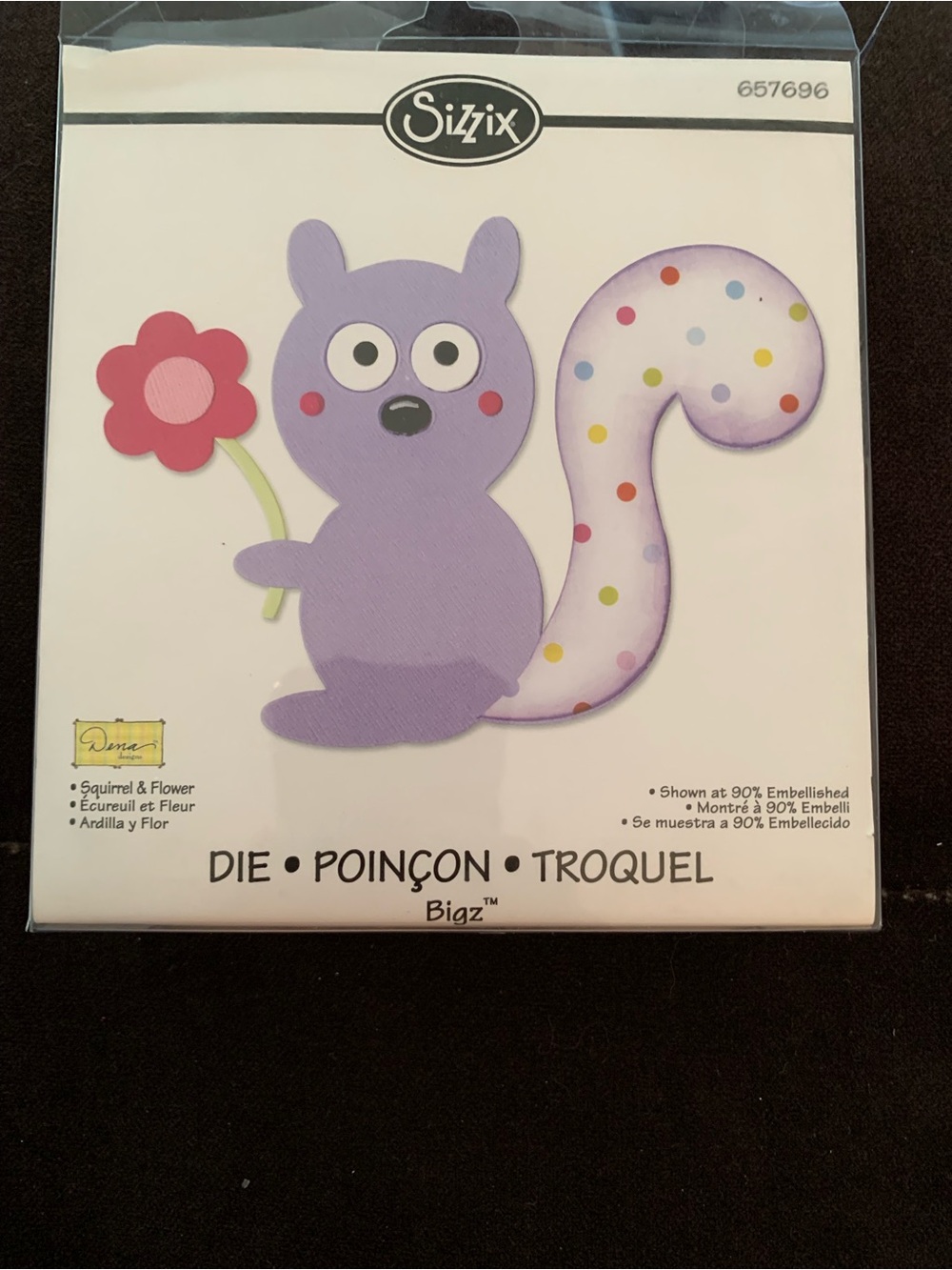 Sizzix Squirrel with Flower 🌼 and Adorable Tail Die Cut. I don’t think it’s used